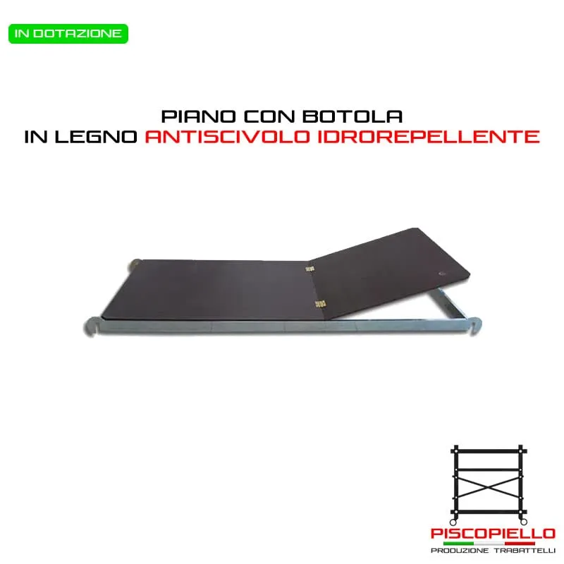 Piscopiello Real Plus trabattello 5,50 m con livellatori