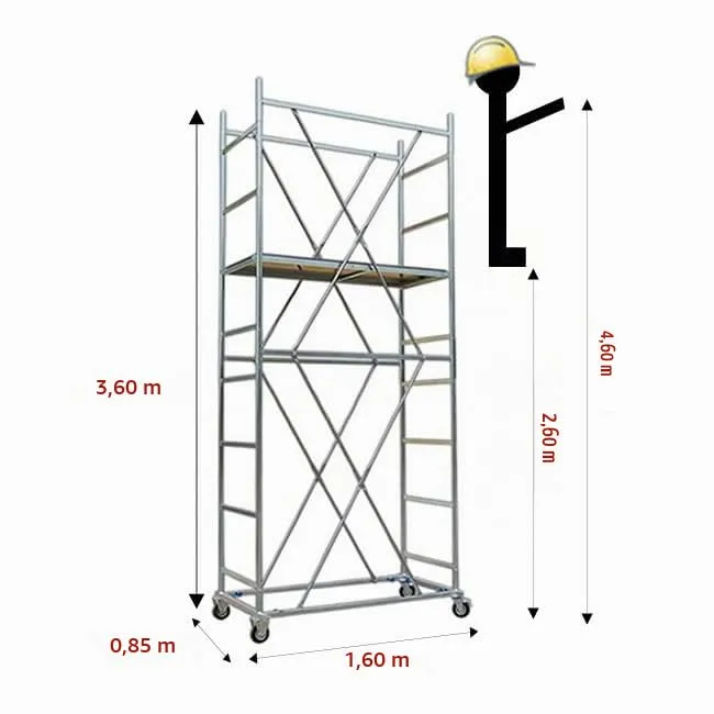 Piscopiello Real Plus trabattello 4,60 m con piano