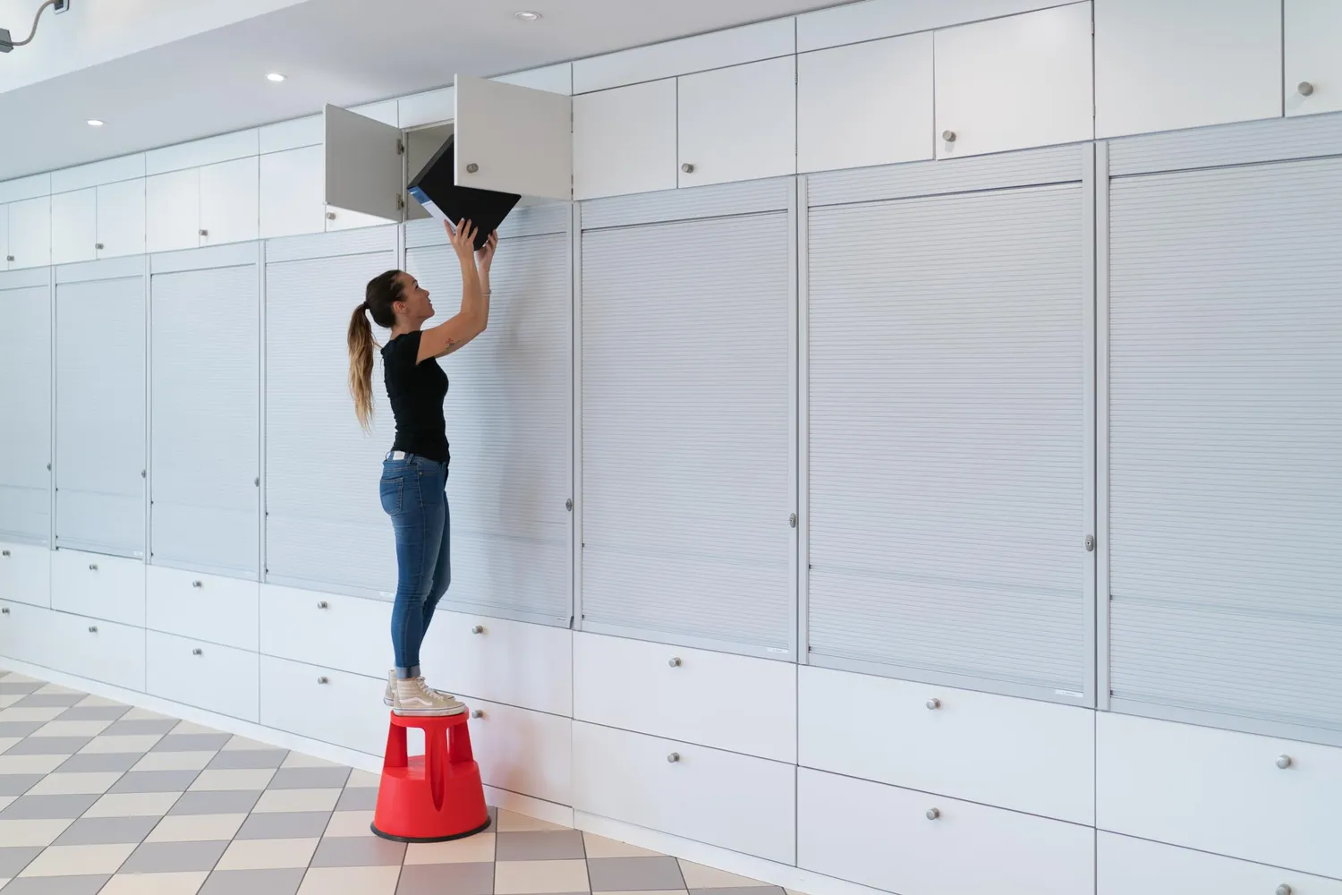 Gierre Rollingstep sgabello tondo con rotelle