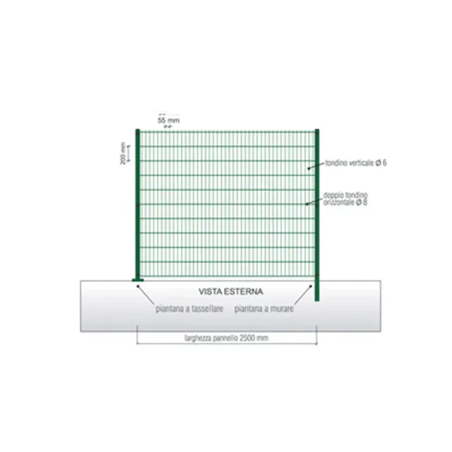 Orlando Vera 886 pannello rete elettrosaldata 55x200 mm