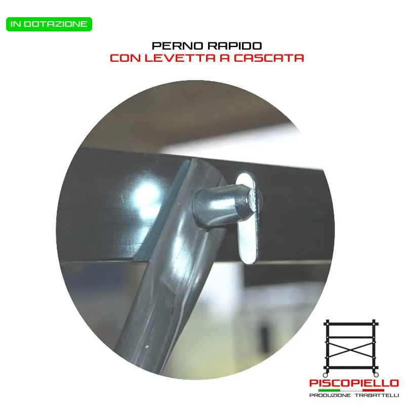 Piscopiello Real Plus trabattello 4,60 m con piano