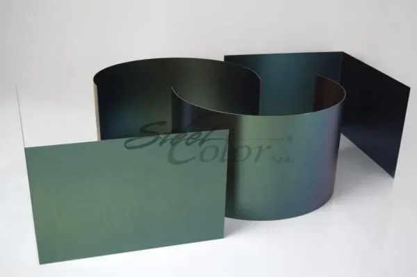 Steel Color INCO Verde Pallinato lamiera inox verde bugnata