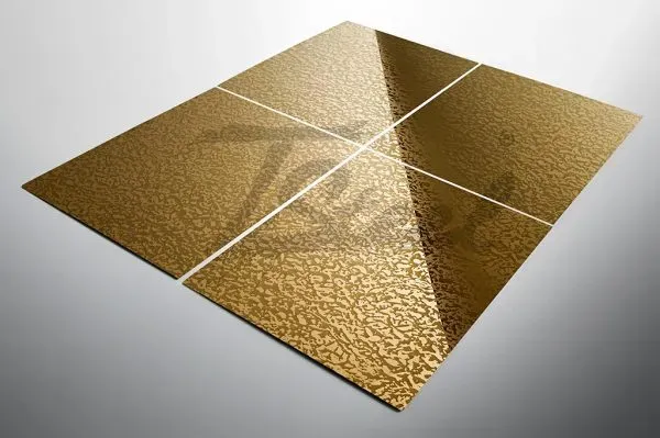 Steel Color TSteel 301 Oro lamiera incisa dorata