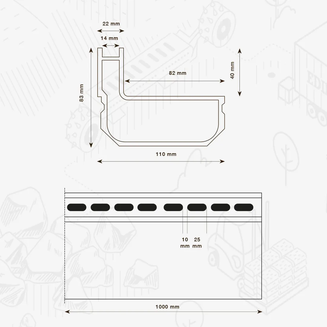 Edilbloc Top Line MINI canalina design drenaggio stretto