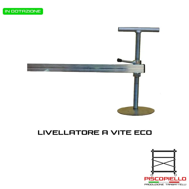 Piscopiello Real Plus trabattello 3,80 m con livellatori