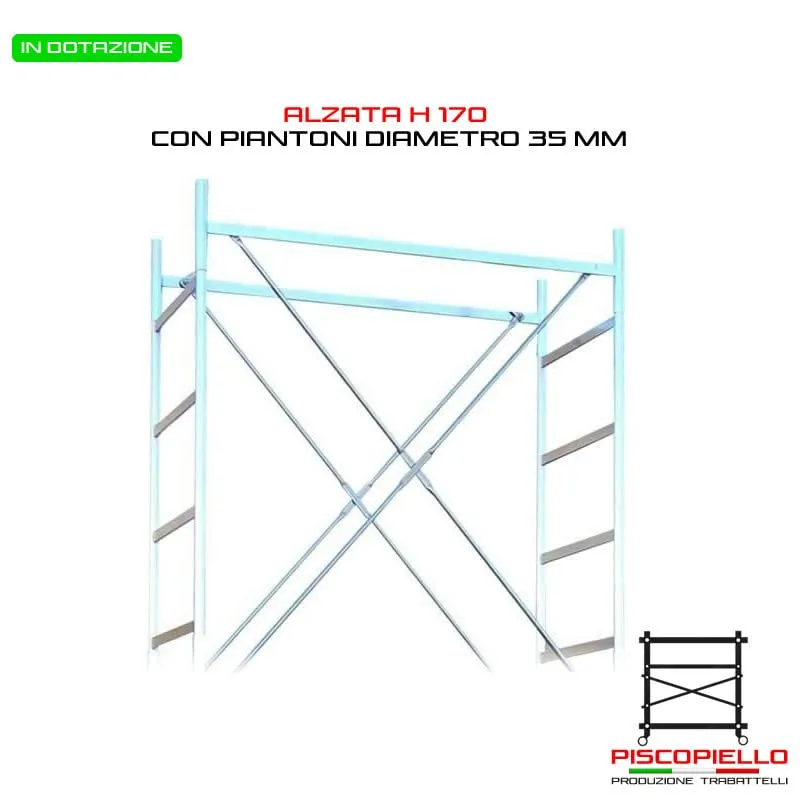 Piscopiello Real Plus trabattello 4,60 m con piano