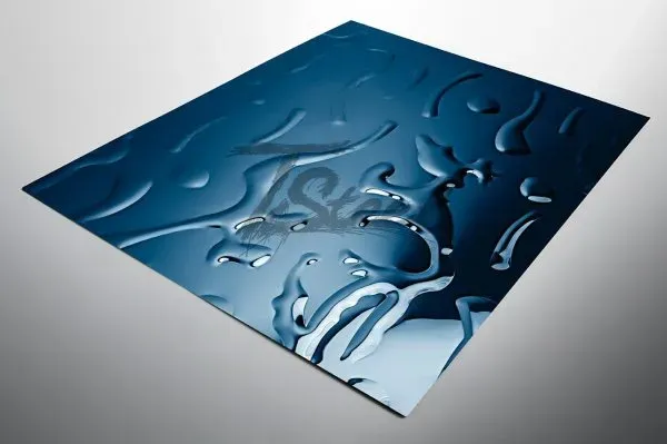 Steel Color TSteel Waves Blu SM lamiera inox blu