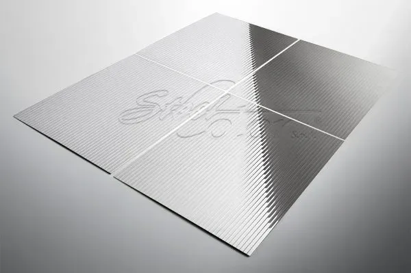 Steel Color Stripes Lucido lamiera inox rigido lucido
