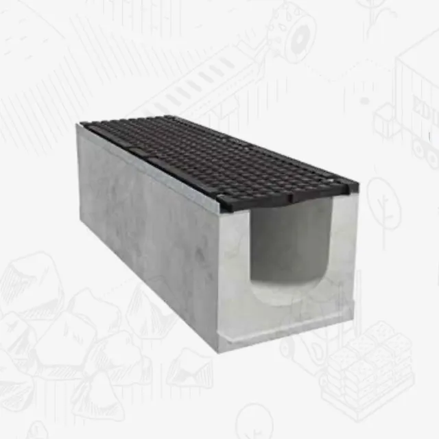 Edilbloc Giga 200 canale in cls con griglia ghisa intermedio