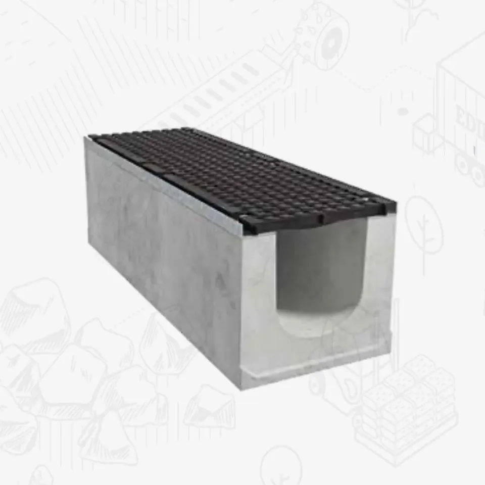 Edilbloc Giga 200 canale in cls con griglia ghisa intermedio