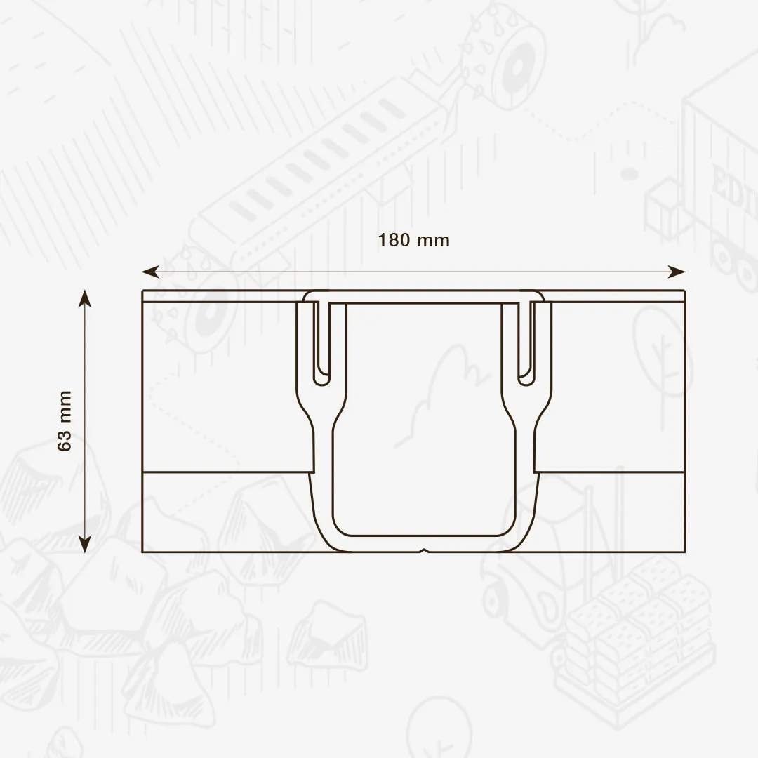 Edilbloc T S.D. Mini canalina drenaggio a T