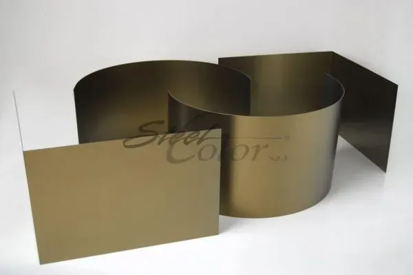 Steel Color INCO Oro Pallinato lamiera inox oro martellata