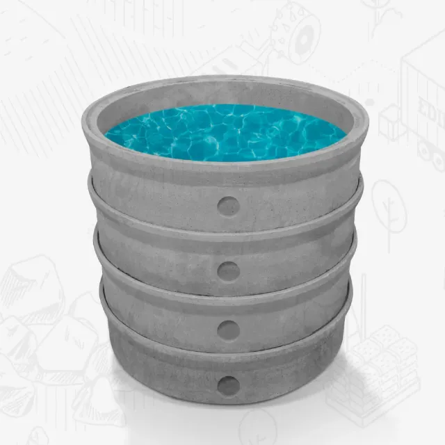 Edilbloc Vasca raccolta acqua cisterna cemento carrabile