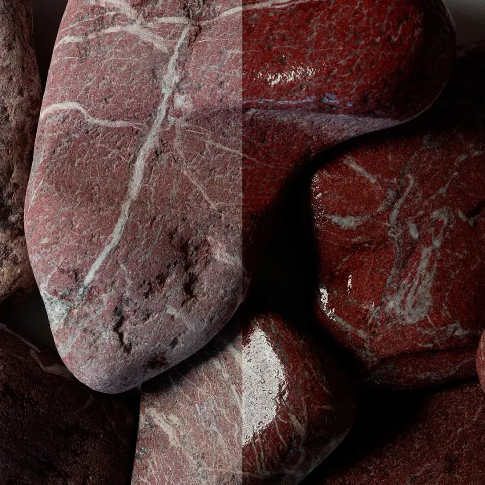 Edilbloc Ciottolo Bordo pietra naturale rossa