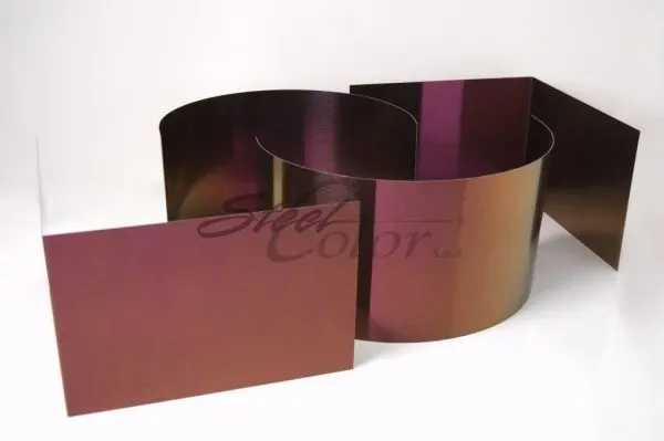 Steel Color INCO Rosso Satinato lamiera satinata
