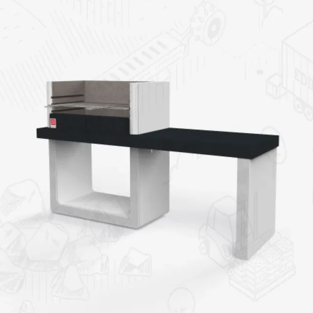 Edilbloc Porto New barbecue cemento con tavolo