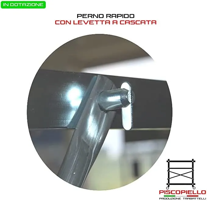 Piscopiello Real Plus trabattello 5,50 m con livellatori