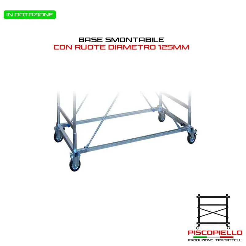 Piscopiello Real Plus trabattello 4,60 m con piano