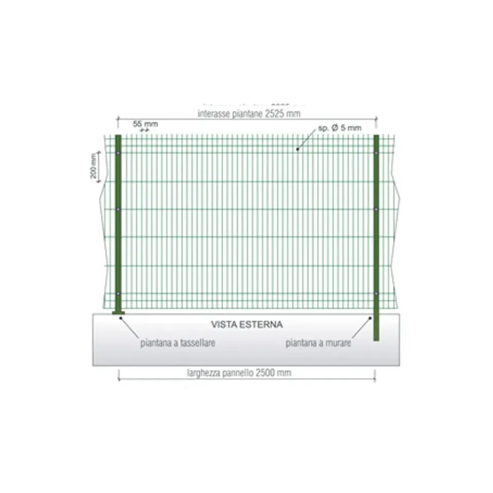 Orlando Itria 2500 pannello recinzione 55x200
