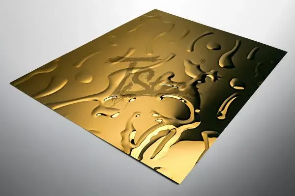Steel Color TSteel Waves Oro SM lamiera satinata