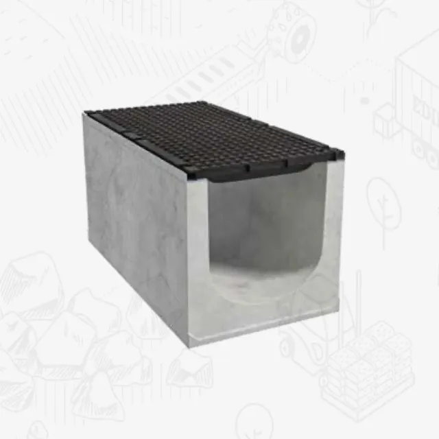 Edilbloc Giga 400 canale in calcestruzzo con griglia ghisa
