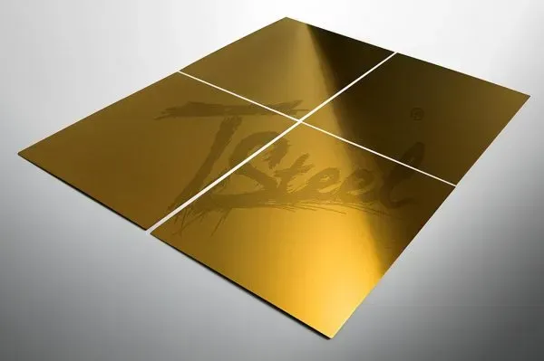 Steel Color TSteel Oro Pallinato lamiera inox oro