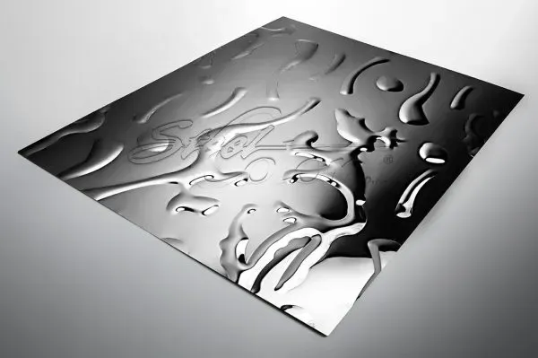 Steel Color Waves Super Mirror lamiera bugnata