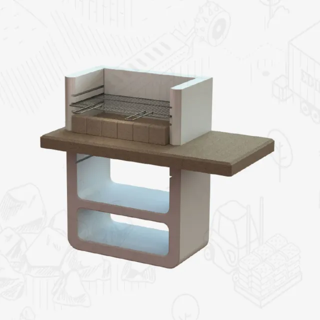 Edilbloc Agadir barbecue cemento piano lavoro