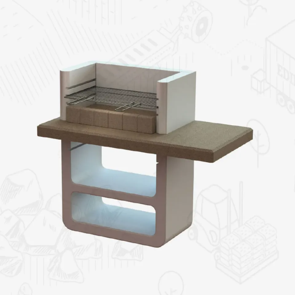Edilbloc Agadir barbecue cemento piano lavoro
