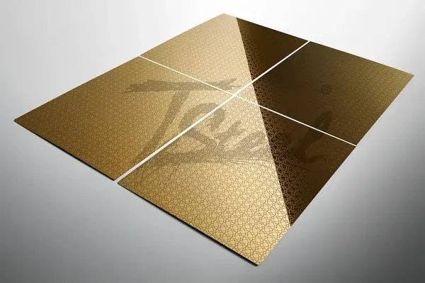 Steel Color TSteel 321 Oro lamiera incisa oro