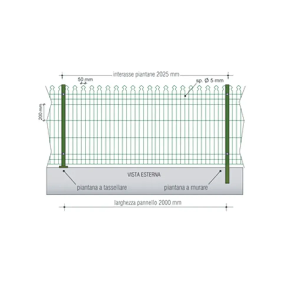 Orlando Murge pannello recinzione 50x200 filo 5+5