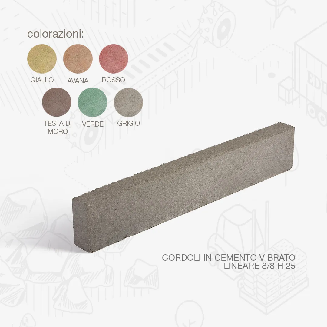 Edilbloc cordoli in cemento vibrato lineari