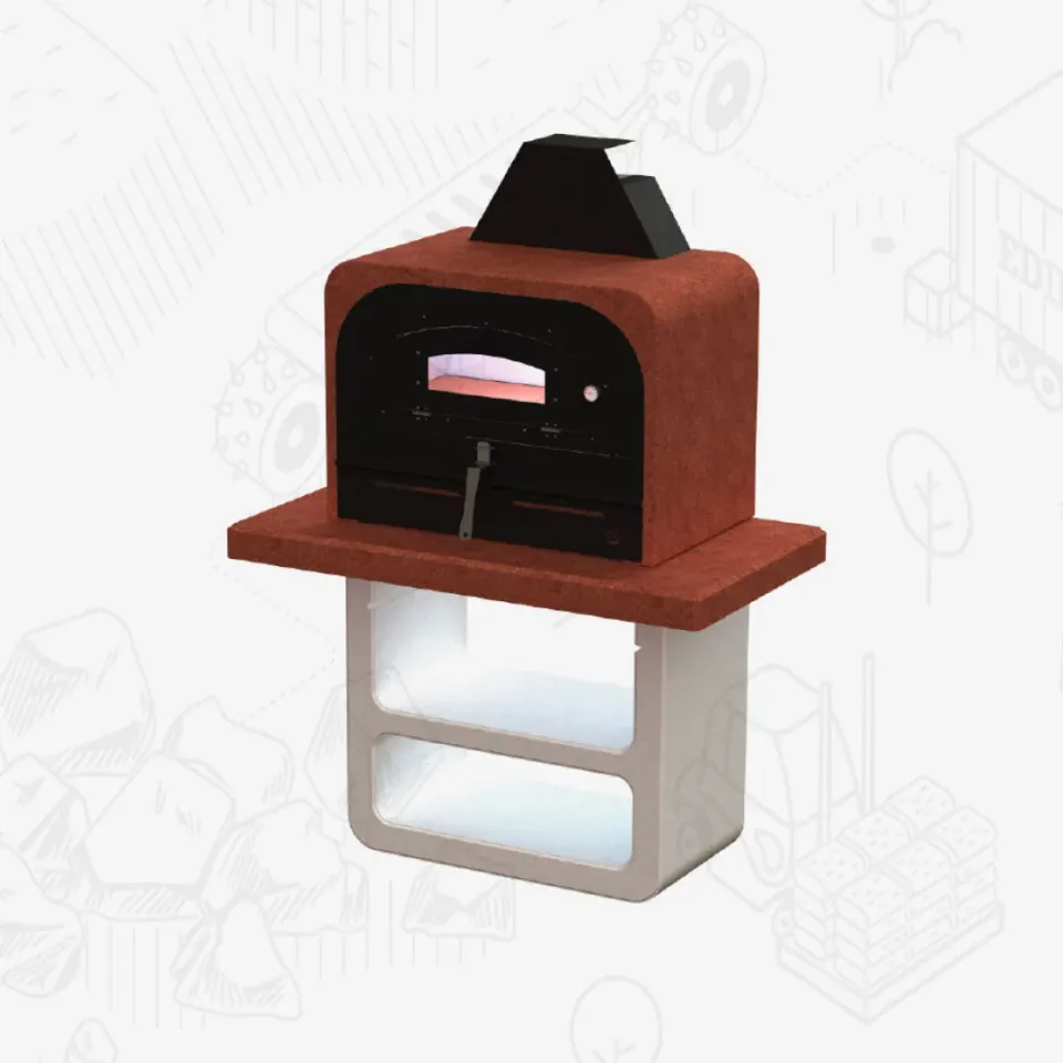 Edilbloc Capri barbecue cemento con forno refrattario