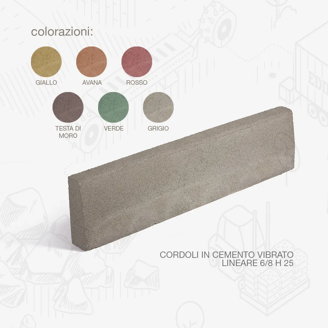 Edilbloc cordoli in cemento vibrato lineari