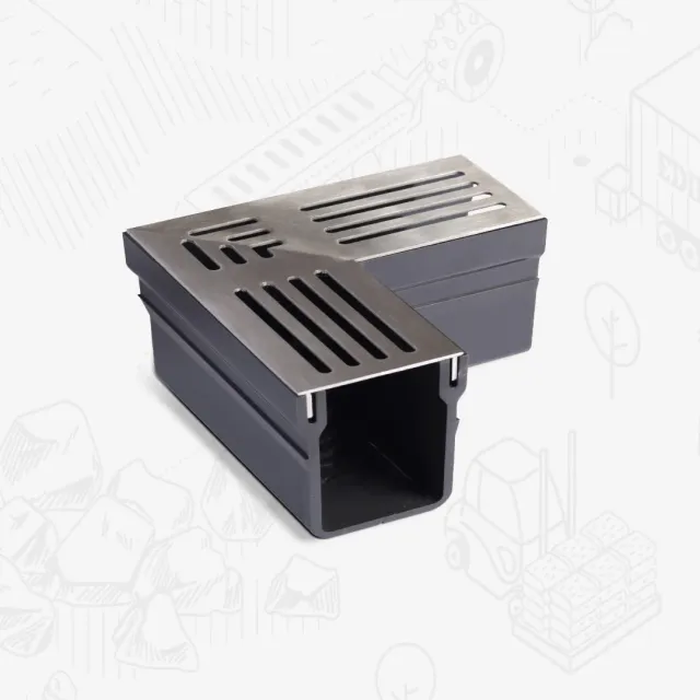 Edilbloc Angolo S.D. Mini canalina drenaggio 90°