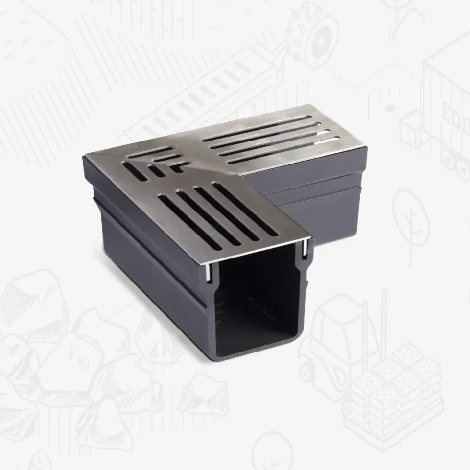 Edilbloc Angolo S.D. Mini canalina drenaggio 90°