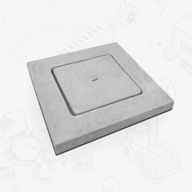 Edilbloc Solette quadrate chiusino pedonale cemento pozzetto