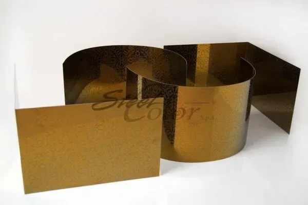 Steel Color SC 311 lamiera incisa oro satinato