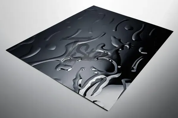 Steel Color TSteel Waves Nero SM lamiera nera