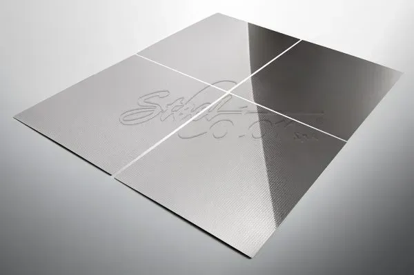 Steel Color Rigidizzati Dots Lucido lamiera inox lucida