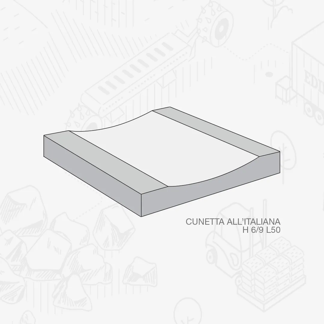 Edilbloc Cordolo all'italiana in calcestruzzo stradale
