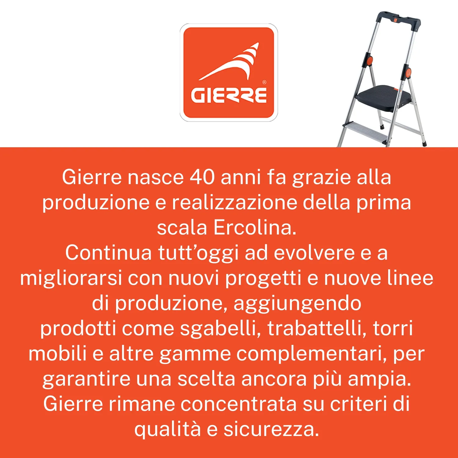 Gierre 2 gradini scaletta alluminio vaschetta salvaspazio