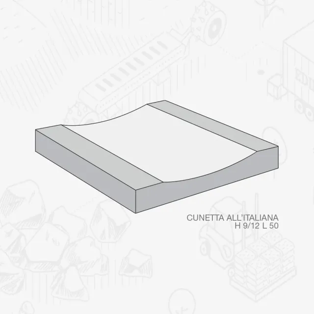 Edilbloc Cordolo all'italiana in calcestruzzo stradale