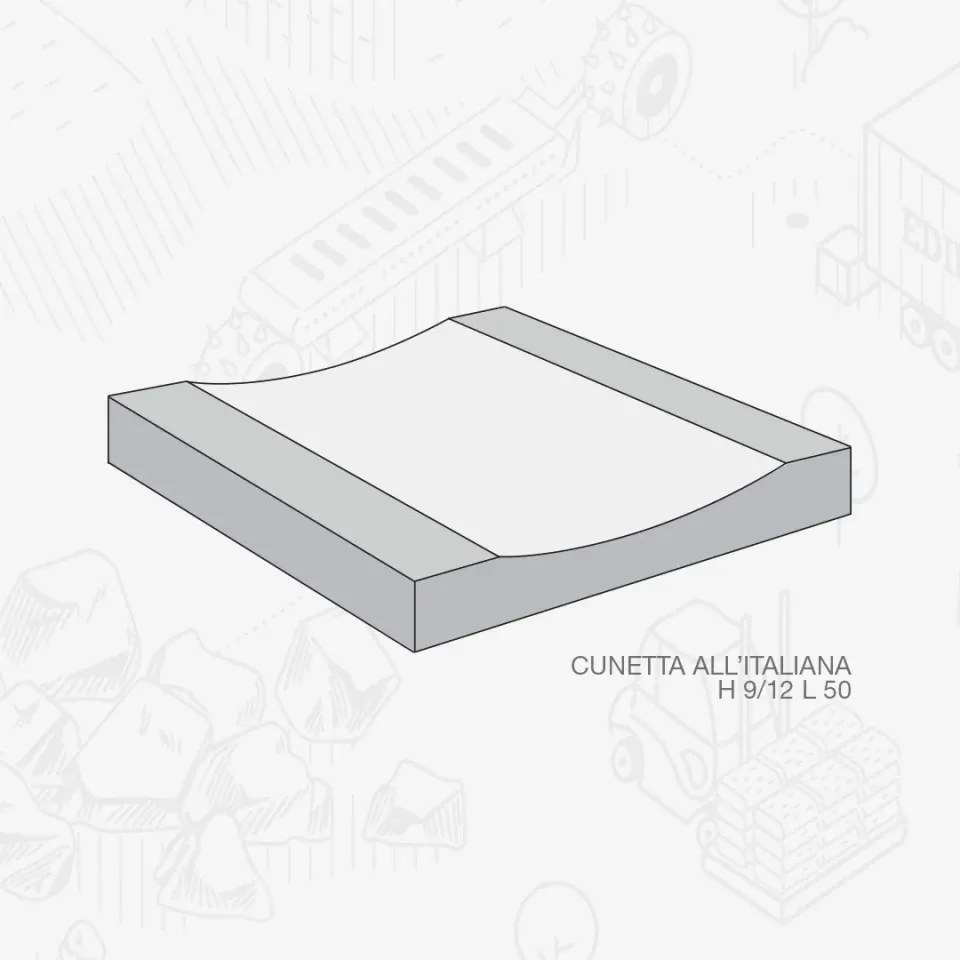 Edilbloc Cordolo all'italiana in calcestruzzo stradale