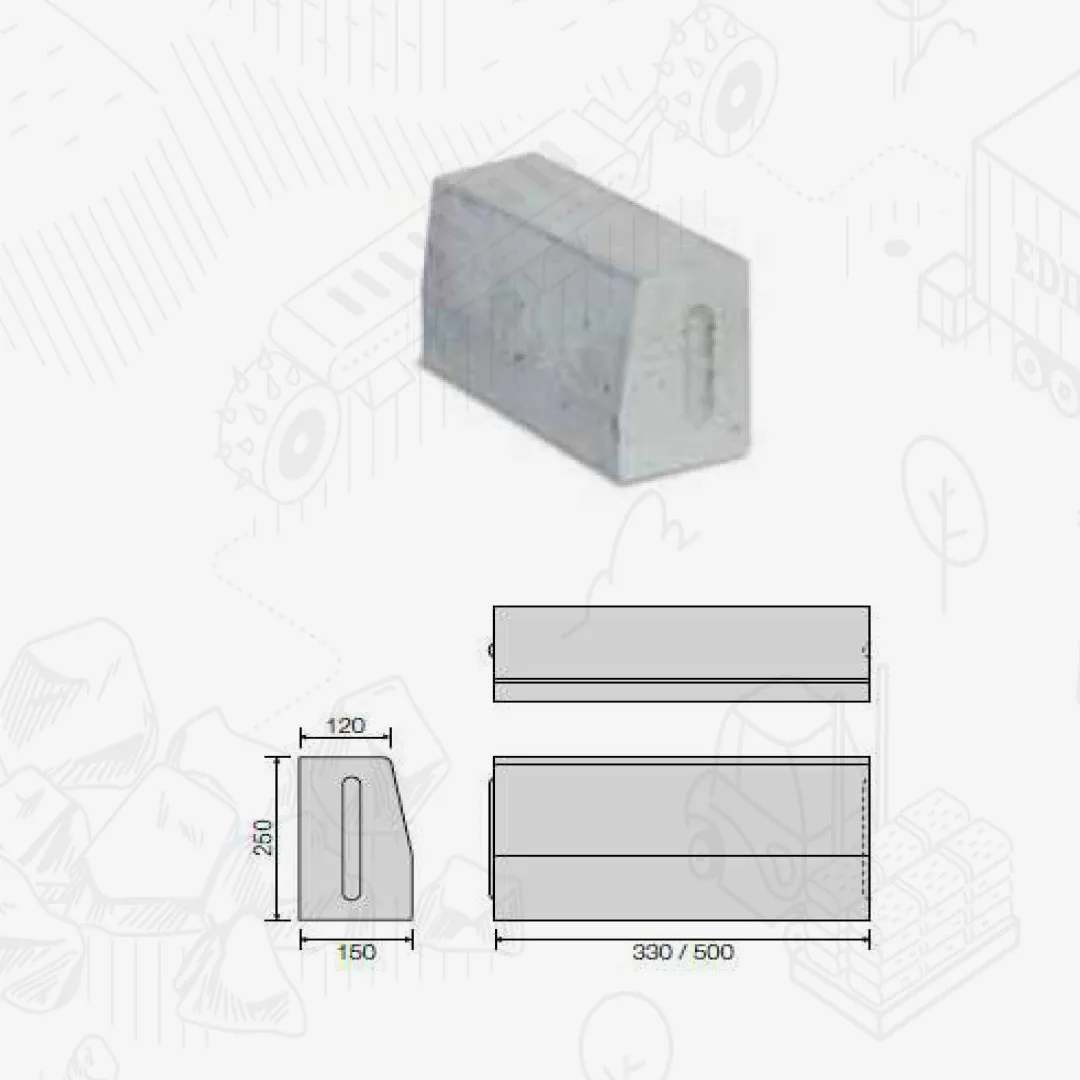 Edilbloc Cordolo Lineare in getto cemento