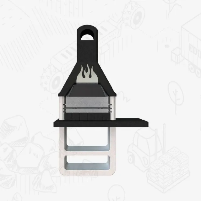Edilbloc Prometeo barbecue a legna in cemento