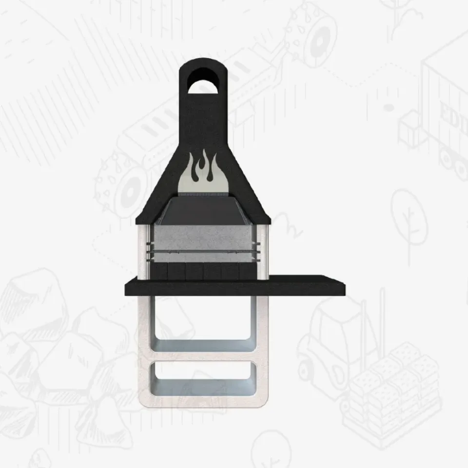 Edilbloc Prometeo barbecue a legna in cemento