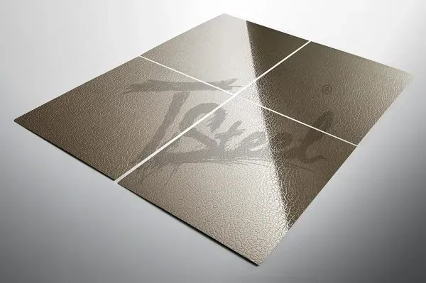 Steel Color TSteel Pelle Champagne lamiera inox champagne